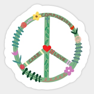 Flower Peace Sticker